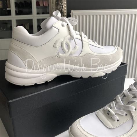 chanel white sneakers 2019|chanel white transparent sneakers.